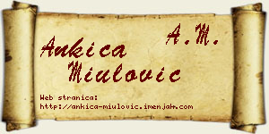 Ankica Miulović vizit kartica